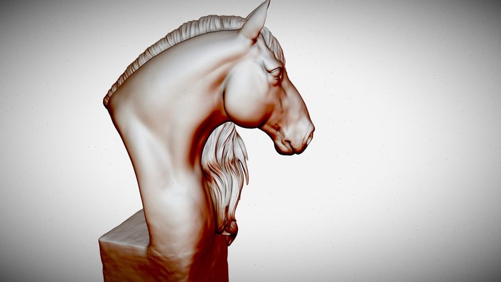 Horse Bust 01 3D Model