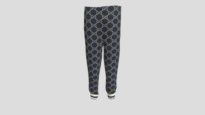 Gucci Pants Low Poly 3D Model