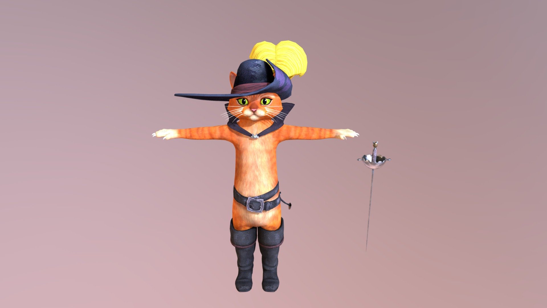 Puss in Boots - Download Free 3D model by Codeinee [148c675] - Sketchfab