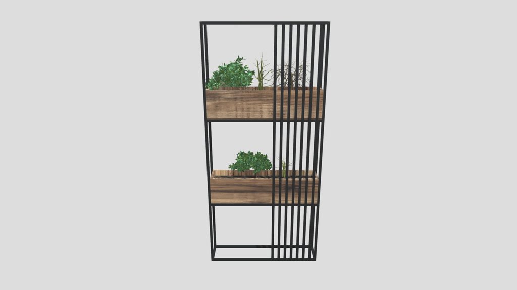 Rack With Decorative Plants