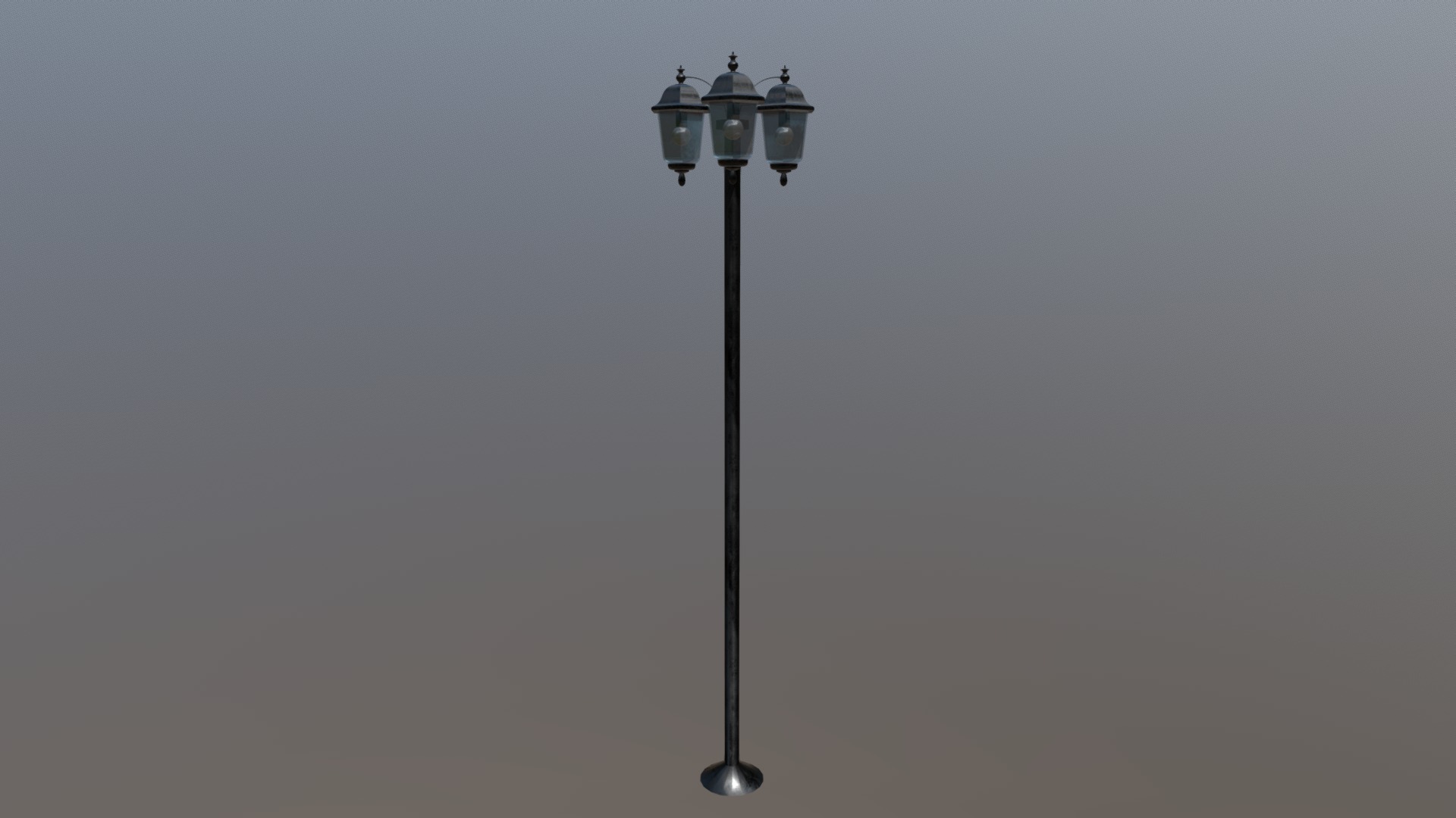3D model Street light - This is a 3D model of the Street light. The 3D model is about a light post with a lamp on top.