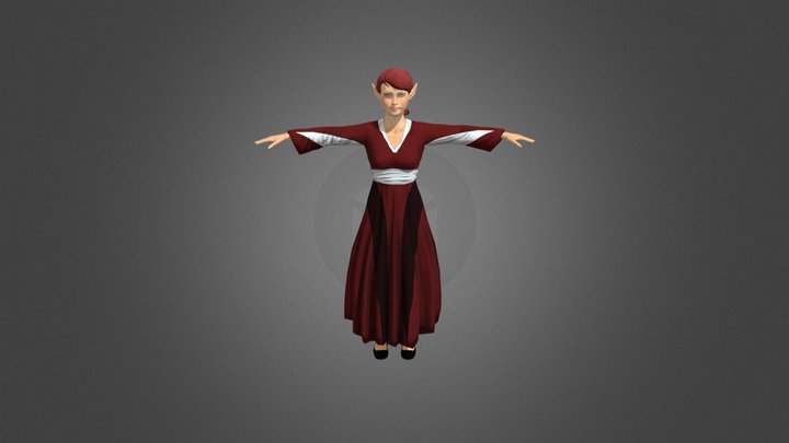 IWI Girl Elf Character 05 3D Model