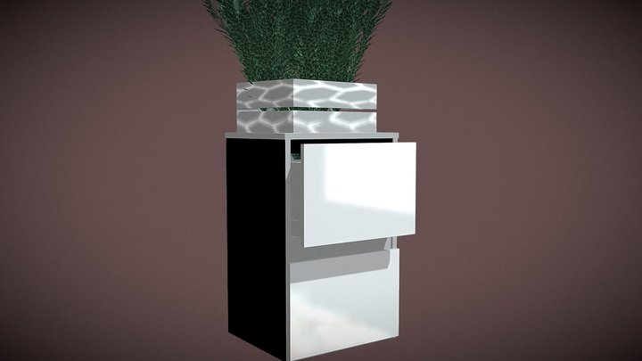bed side table draws 3D Model