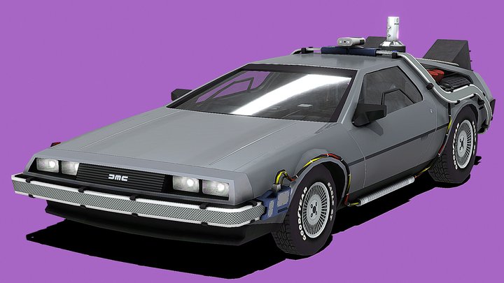 Free 3D Model of DeLorean 3D Model