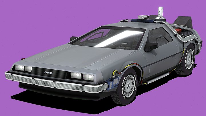 Free 3D Model of DeLorean 3D Model