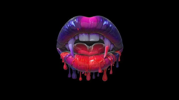 Vampire Lips 3D Model