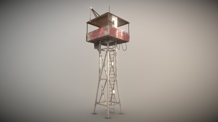 Old Hunting Tower 3D Model
