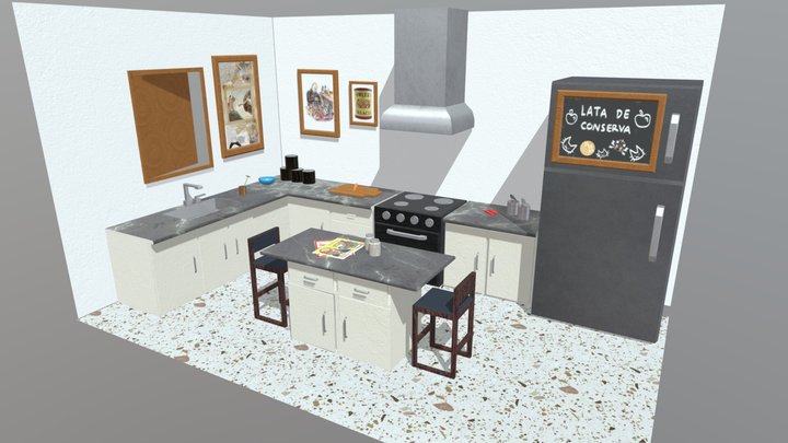 INFOGRAFIA DE LA LATA DE CONSERVA 3D Model