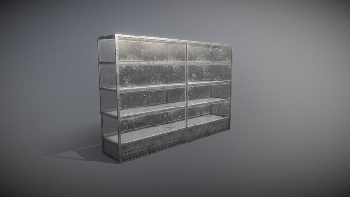 Etalase Kaca Warung / Display Shop Case Glass 3D Model