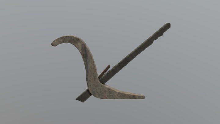 Ancient plow (Langgal) 3D Model
