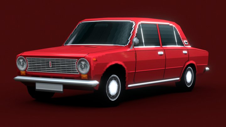 VAZ-2101 Zhiguli «Kopeyka» (PS1 Low-poly) 3D Model