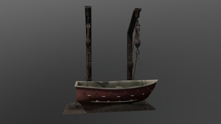 Old lifeboat 3D Model