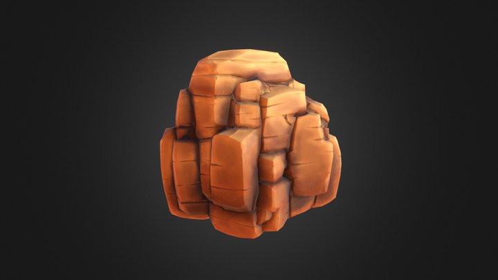Stylised Cliff Rock 3D Model