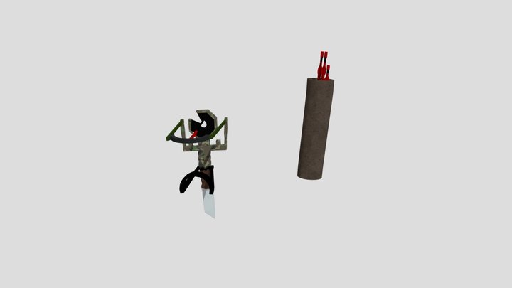 slingbow/hunting knife 3D Model