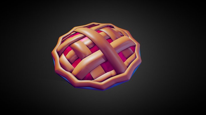 Delicious Low poly Pie 3D Model