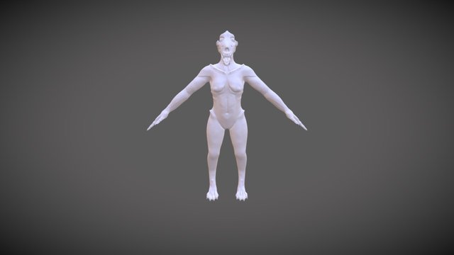 Queen In Rags Sculpt 3D Model