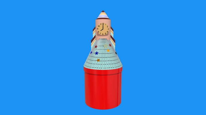 Play School Rocket Clock (1975-2000) 3D Model