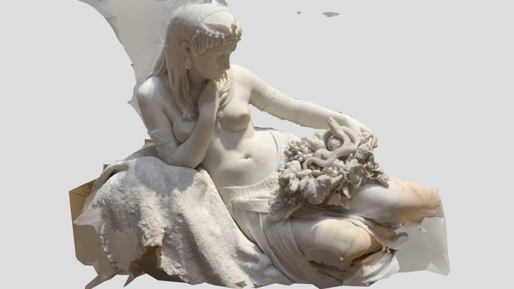 Cleopatra and Asp in Marble 3D Model