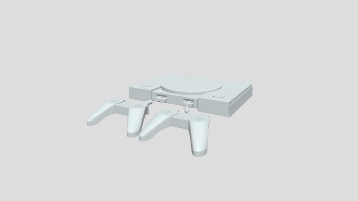 PS1 Console 3D Model
