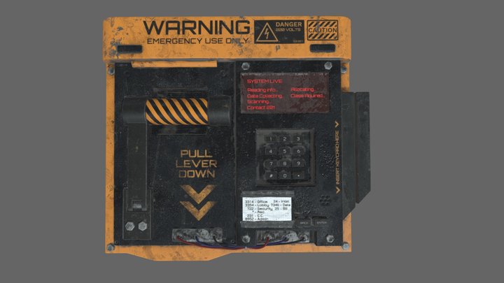 Emergency Control Panel 3D Model