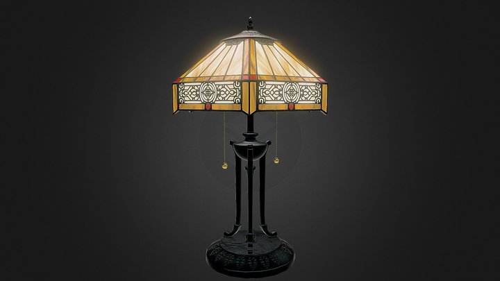 Tiffany Style Lamp 3D Model