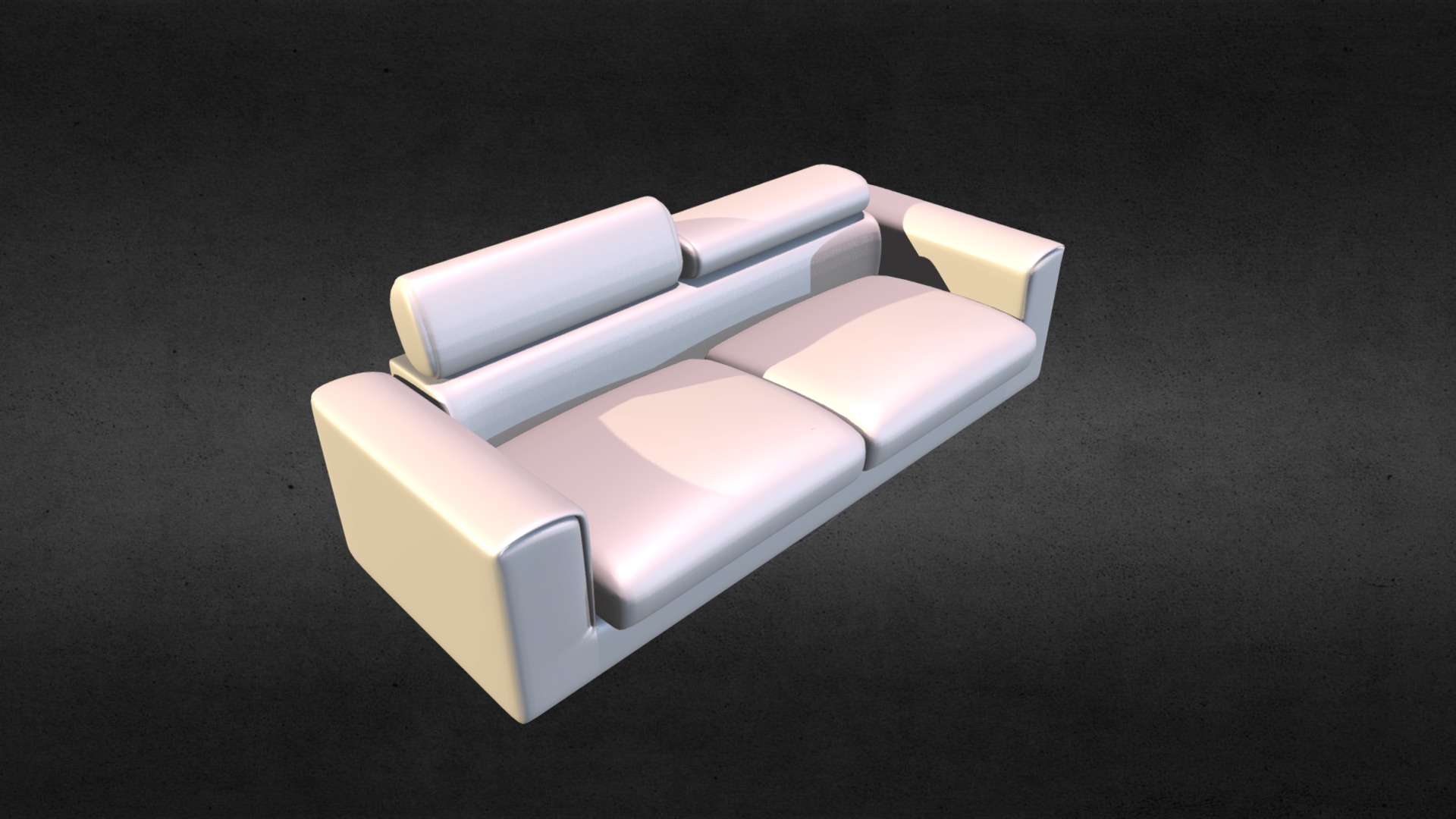 3D model Sofa - This is a 3D model of the Sofa. The 3D model is about a pink and white chair.