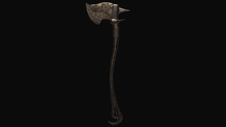 Egyptian Battle Axe 3D Model