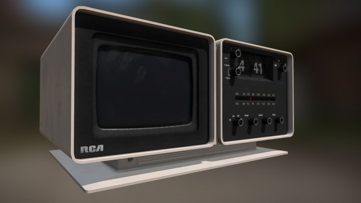 RCA TV Desk Clock 3D Model