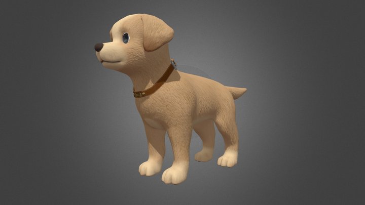 cartoon dog 3D Model