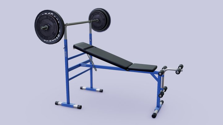 Weight Lifting Bench 3D Model