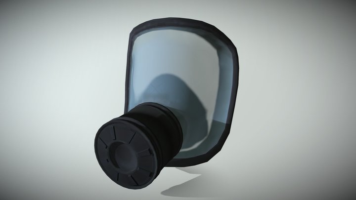 Single Port Gas Mask 3D Model