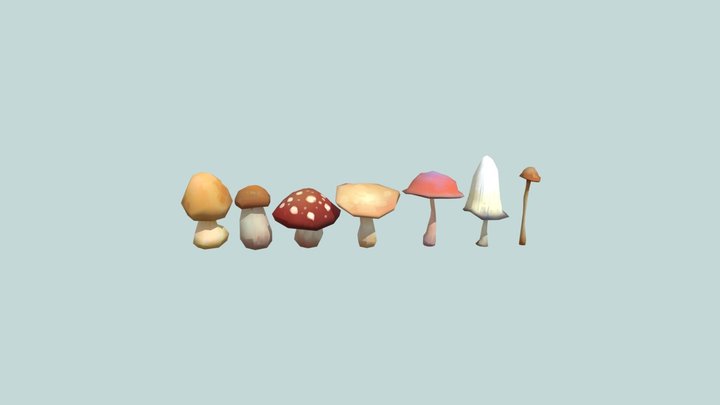 murshrooms_lowpoly 3D Model