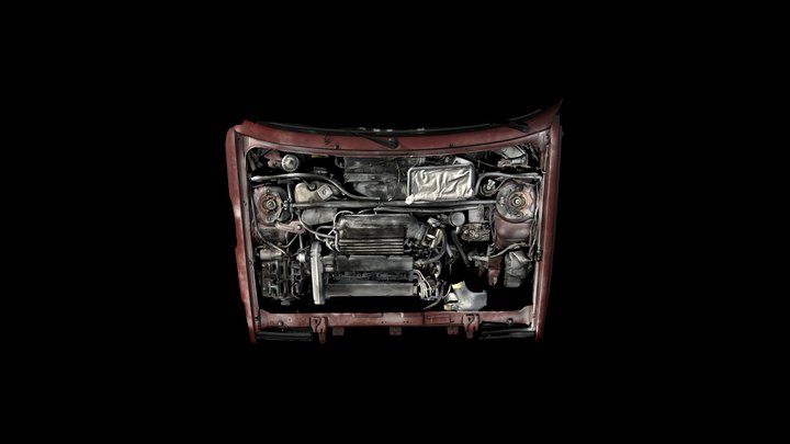 Lancia Delta Integrale vano motore 3D Model