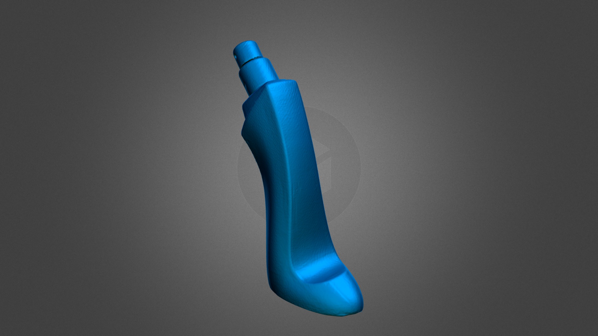 3D model perfume bottle - This is a 3D model of the perfume bottle. The 3D model is about a blue plastic bottle.