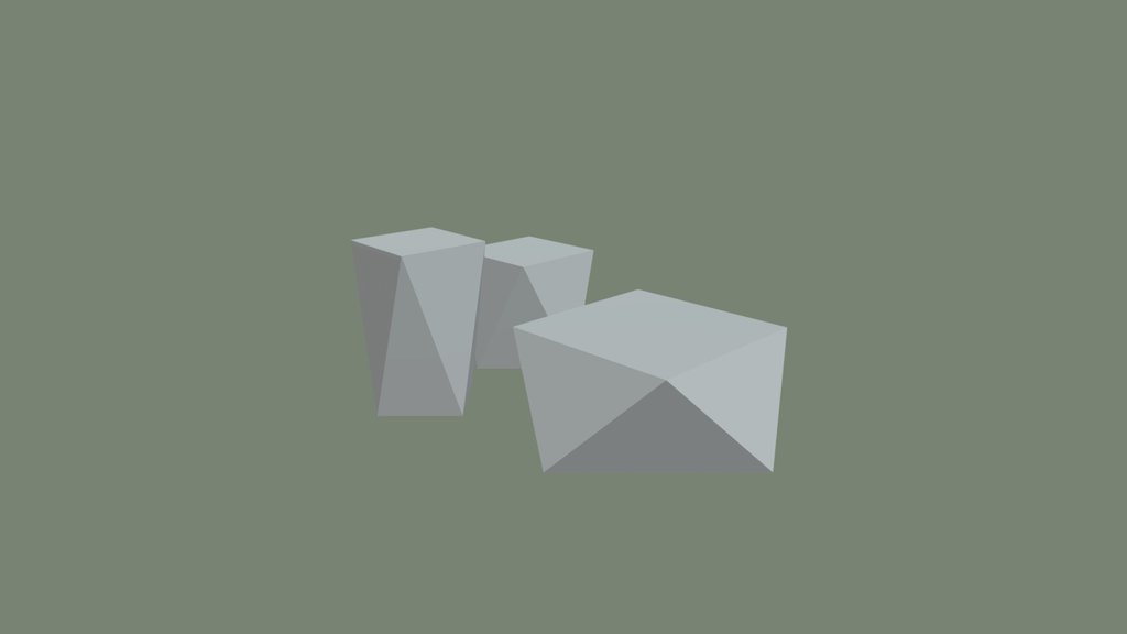 Low Poly Octagon Tables – 3D Model Pack
