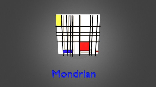 Mon Mondrian 3D Model