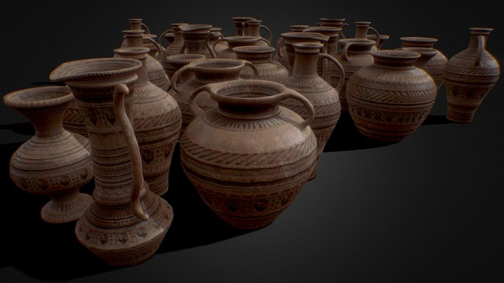 Old Vases 3D Model