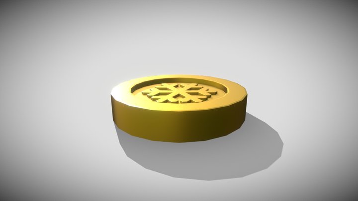 Gold Coin - Snow 3D Model