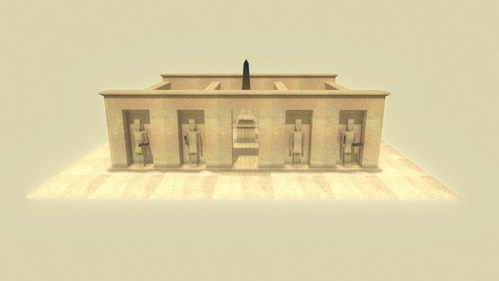 Egyptian Temple Scene 3D Model
