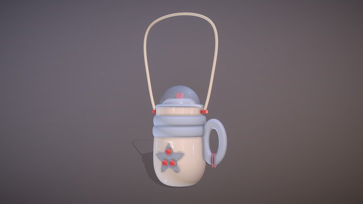 Botella de agua para niños 3D Model