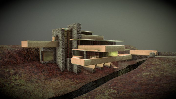 Fallingwater - Frank Lloyd Wright 3D Model