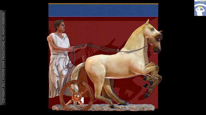 3D rendering of Metope North 01 Restored (Parthenon)