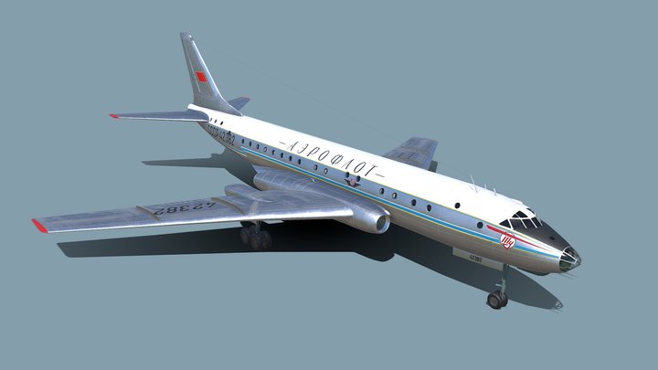 Tupolev Tu-104 3D Model