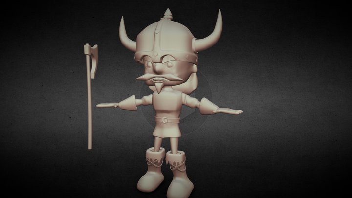 Floky The Viking With Axe 3D Model