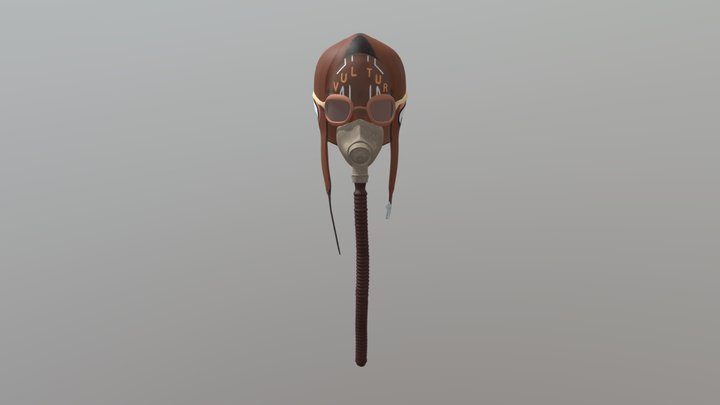 Aviator helmet RIG (Arnold,Redshif,Rendrmn,Vray) 3D Model