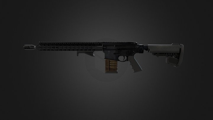 Contractor .308 Sniper Rifle 3D Model