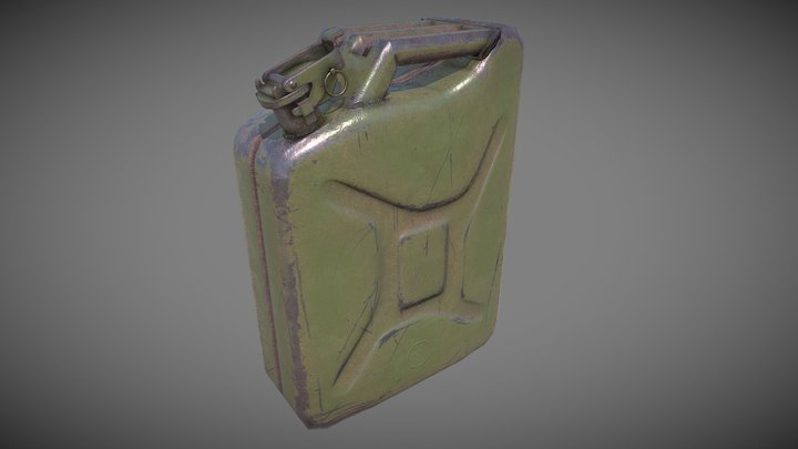 Military Jerry Can - PBR Game Ready Model 3D Model