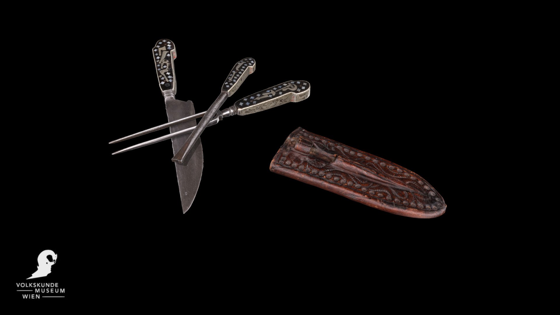 Besteck in Scheide ÖMV 714 — Sketchfab embed 3D viewer