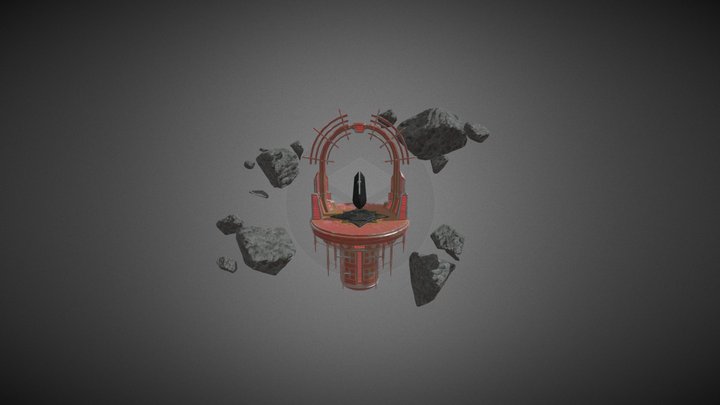 Asteroid Field Shrine 3D Model