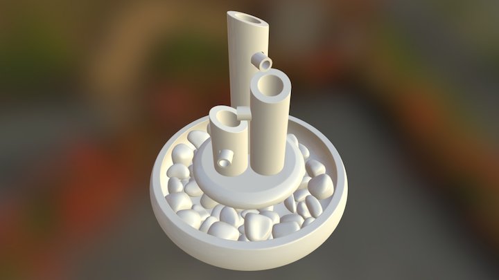 Bamboo Water Fountain 3D Model